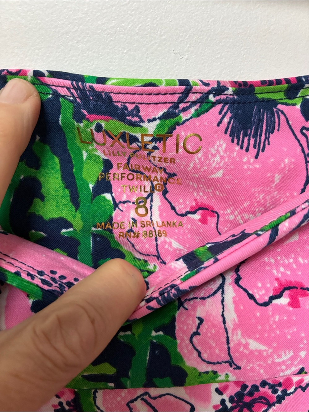 Lilly Pulitzer NWT Pink Floral Wide-Leg Pants Performance Fabric - Picture 6 of 11